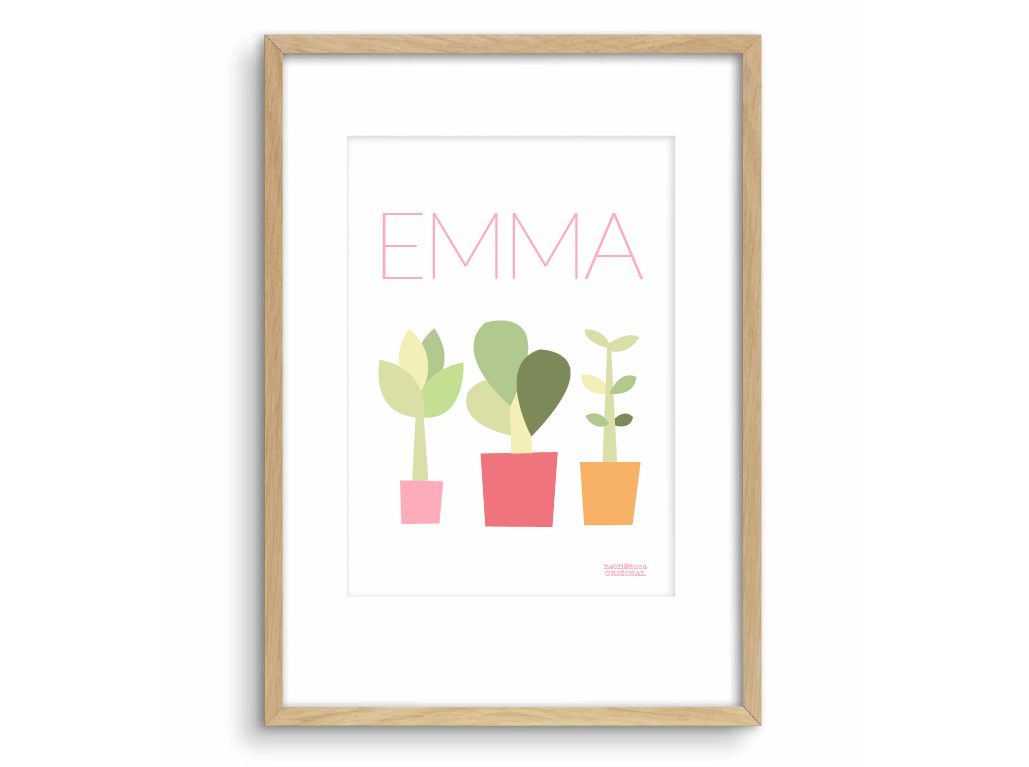 My Little Garden Name Print