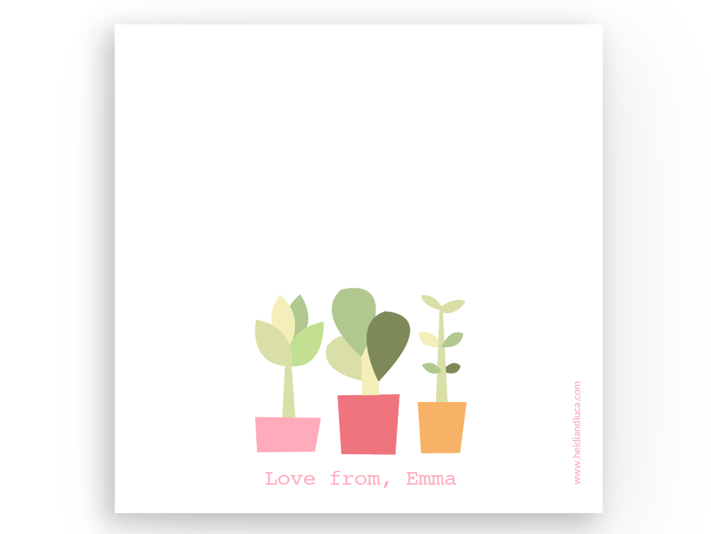 My Little Garden Note Card