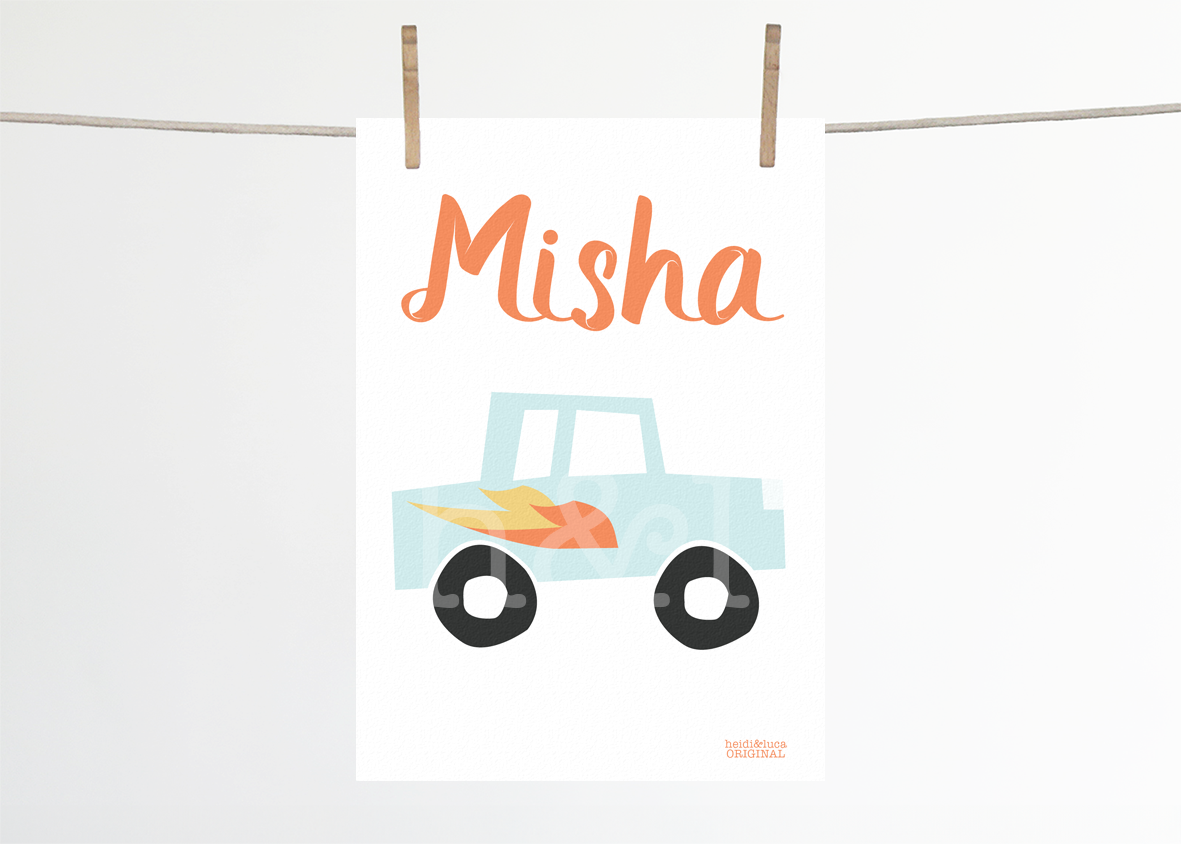 Flamin Charlie Name Print