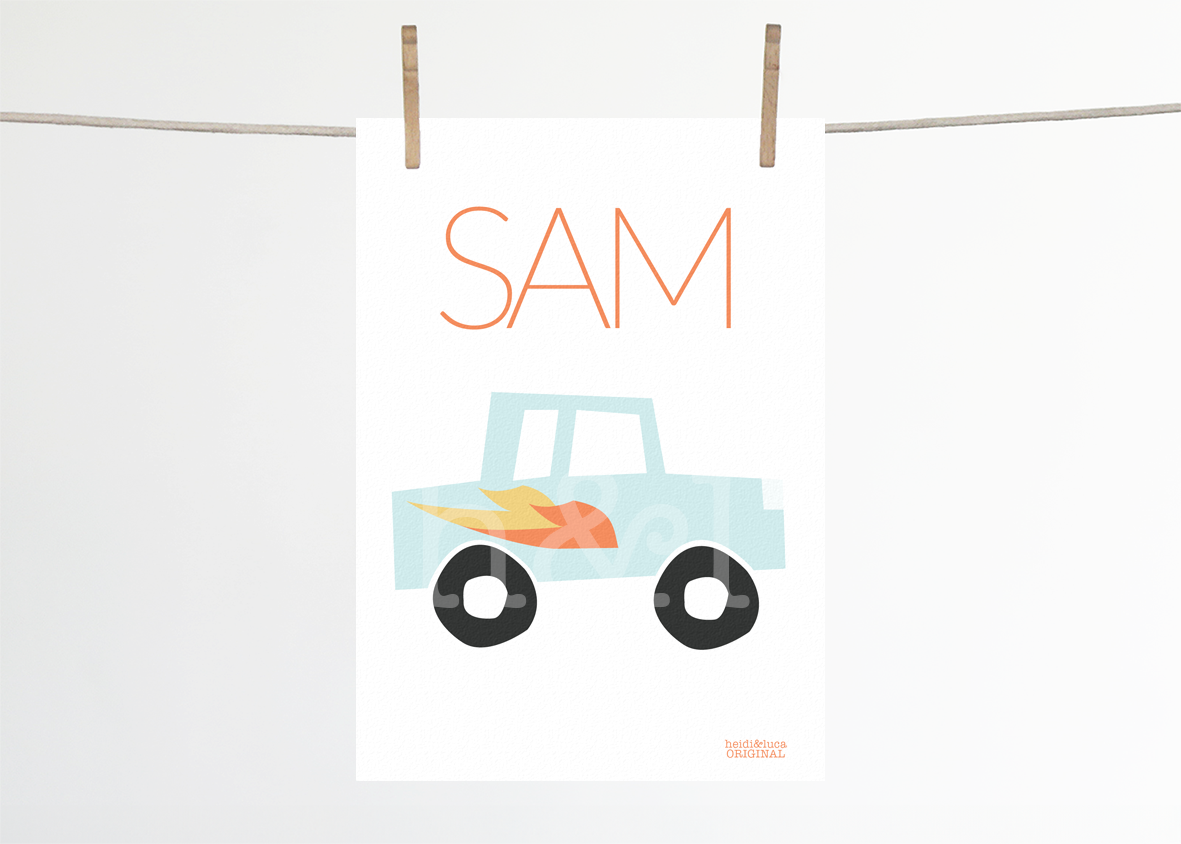 Flamin Charlie Name Print