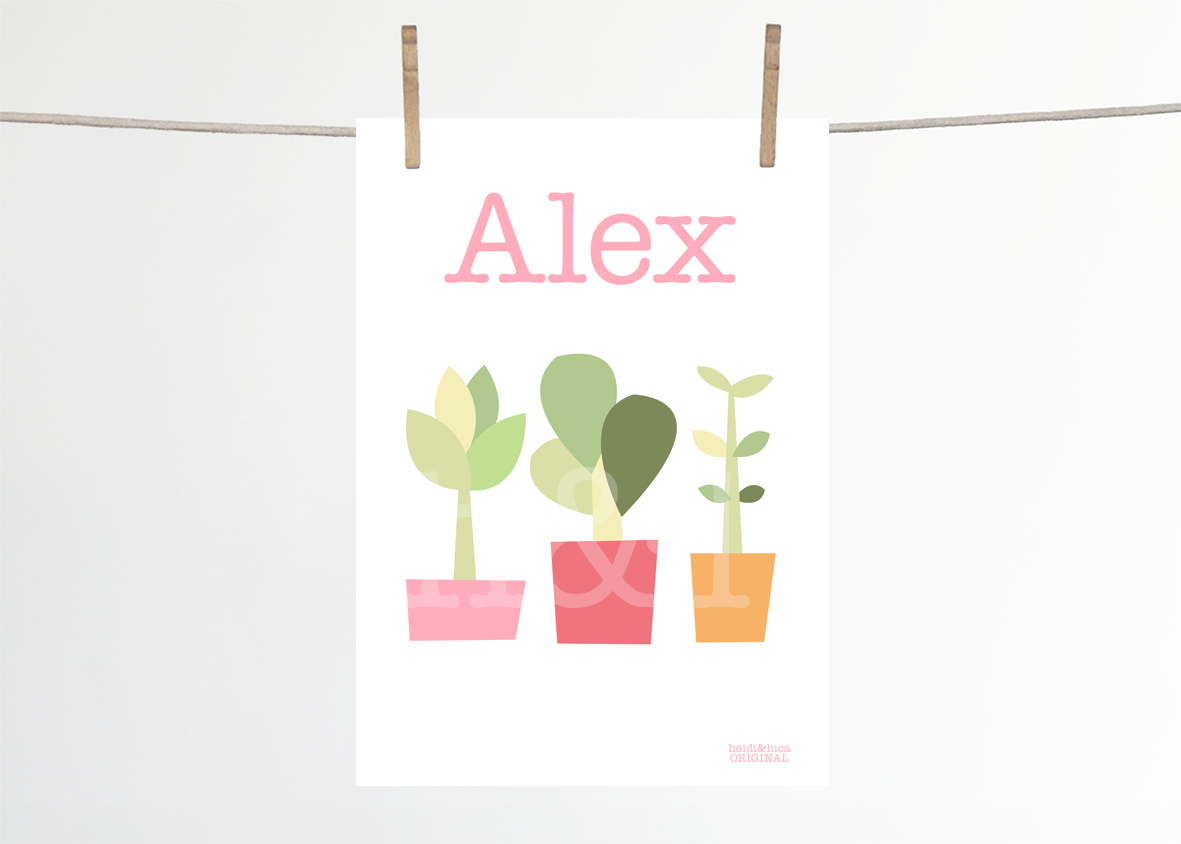 My Little Garden Name Print