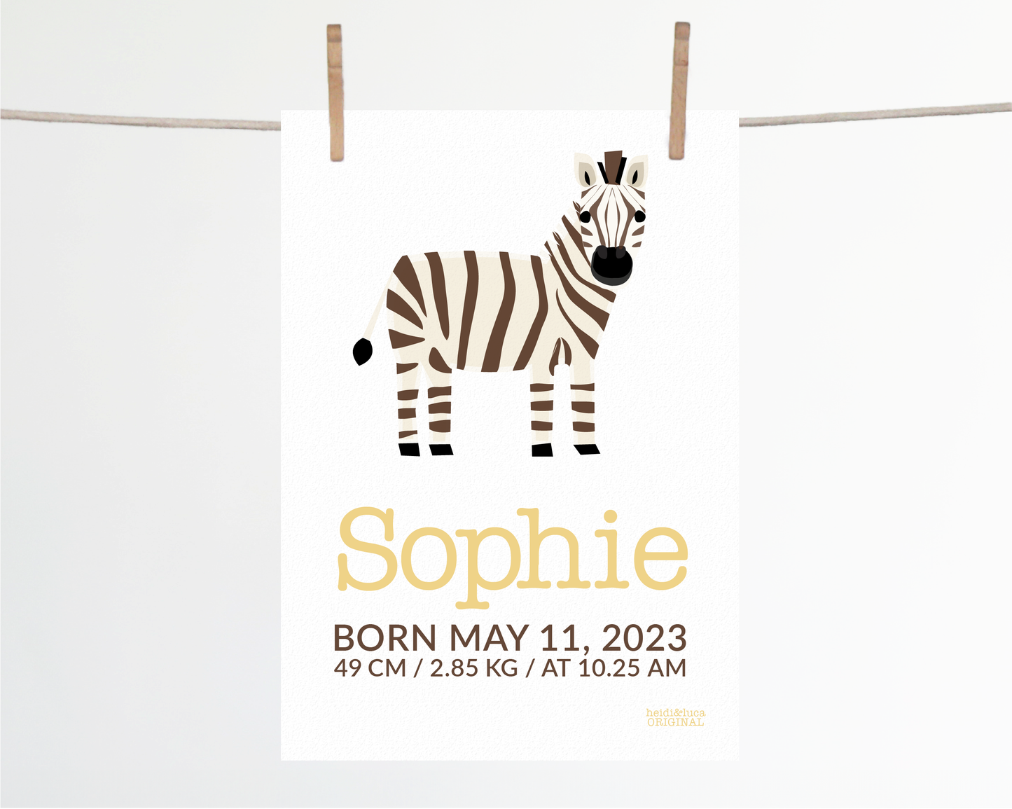Ziggy Birth Print