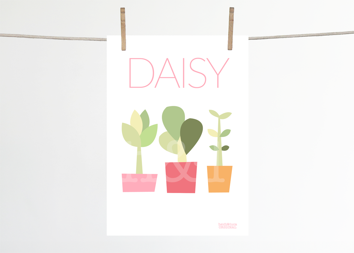 My Little Garden Name Print