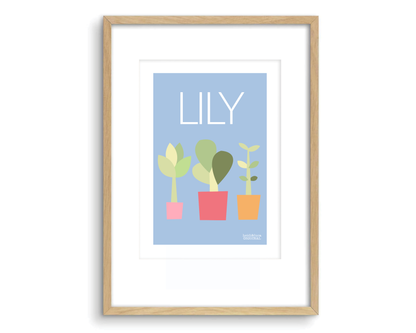 My Little Garden Birth Print