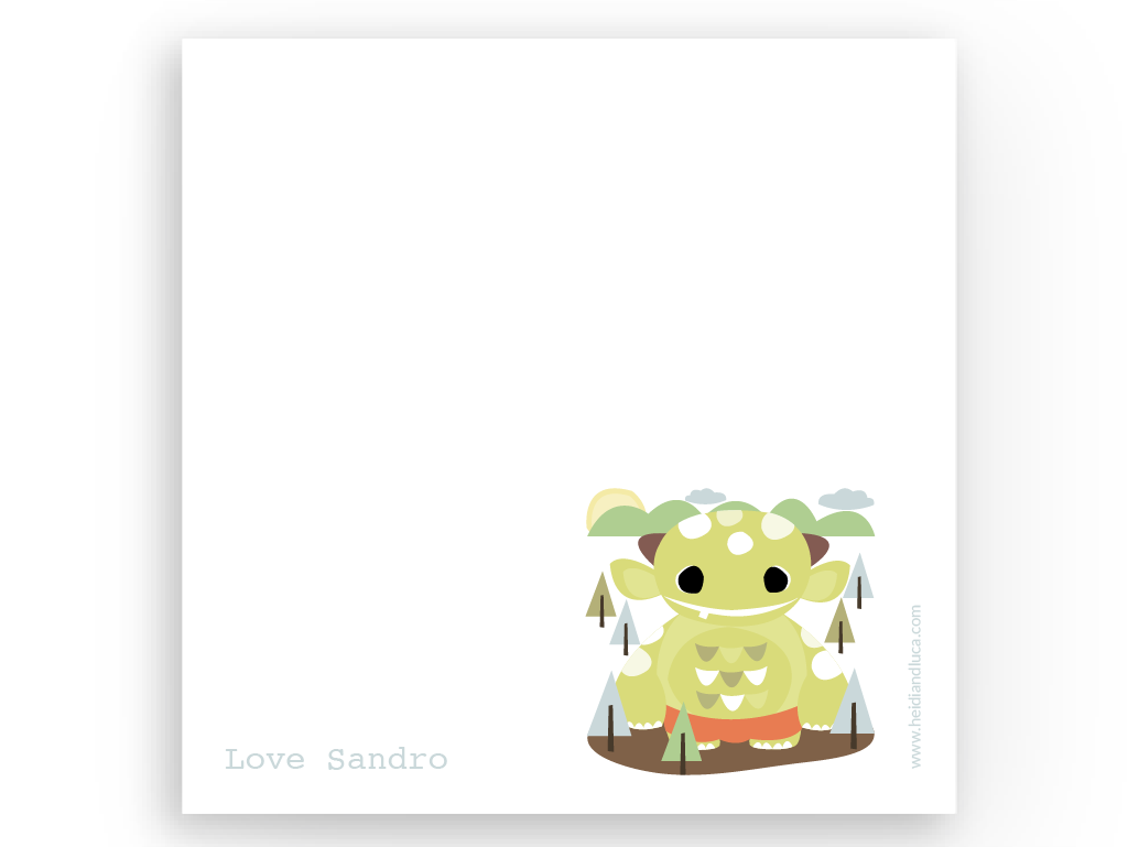 Milly the Monster Note Card