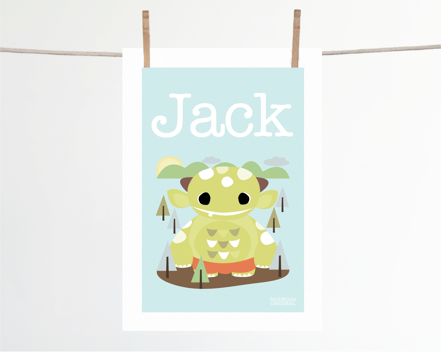 Milly the Monster Name Print