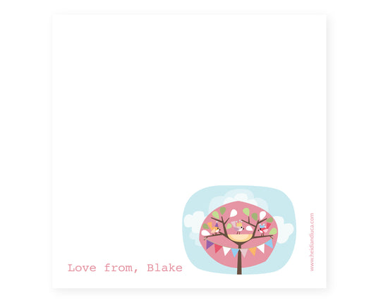 Little Pink Tree Party Note Card