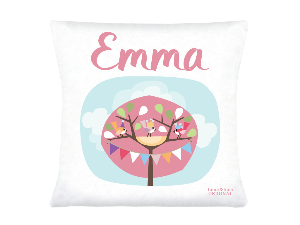 Little Pink Tree Party Cushion Cover