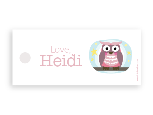 Cooky Owl Petite Gift Tag