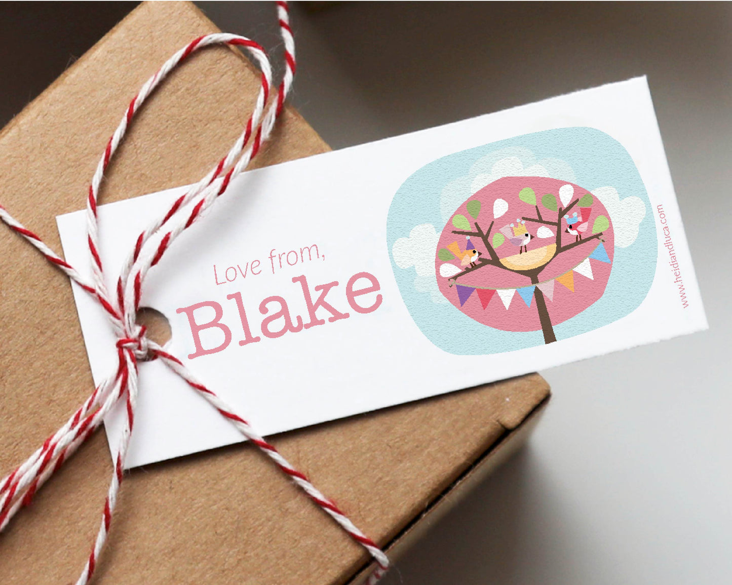 Little Pink Tree Party Petite Gift Tag