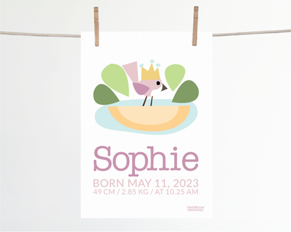 Holly Birth Print